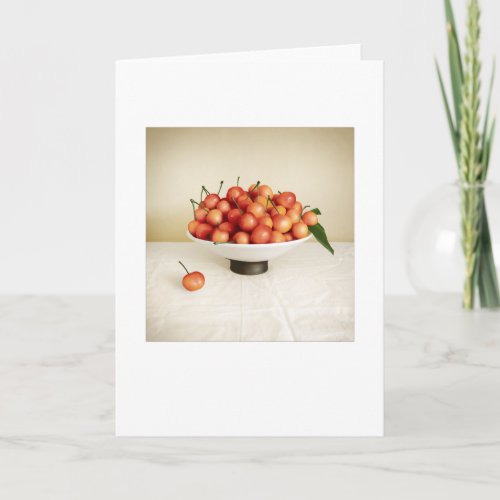 Backyard Cherries Still_Life Blank Greeting Card