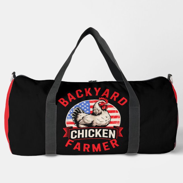 Backyard Chicken Farmer Patriotic  Duffle Bag (Front)