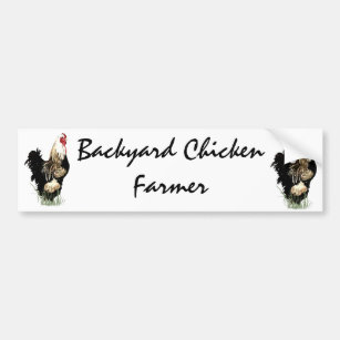 Backyard Chicken Farmer with Rooster Design Bumper Sticker