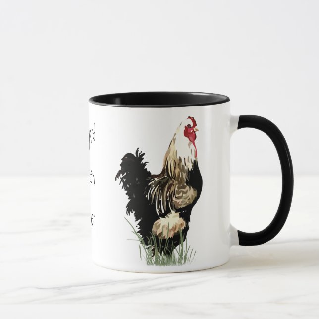Backyard Chicken Farmer with Rooster Design Mug (Right)