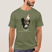 Backyard Chicken Farmer with Rooster Design T-Shirt
