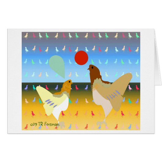 Backyard chickens colorful illustration cards (Front Horizontal)