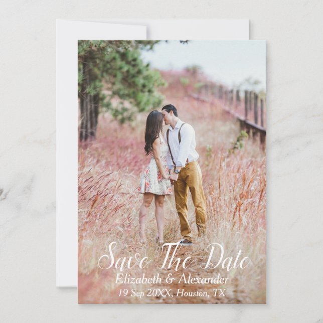 Backyard Country Save The Date Card (Front)
