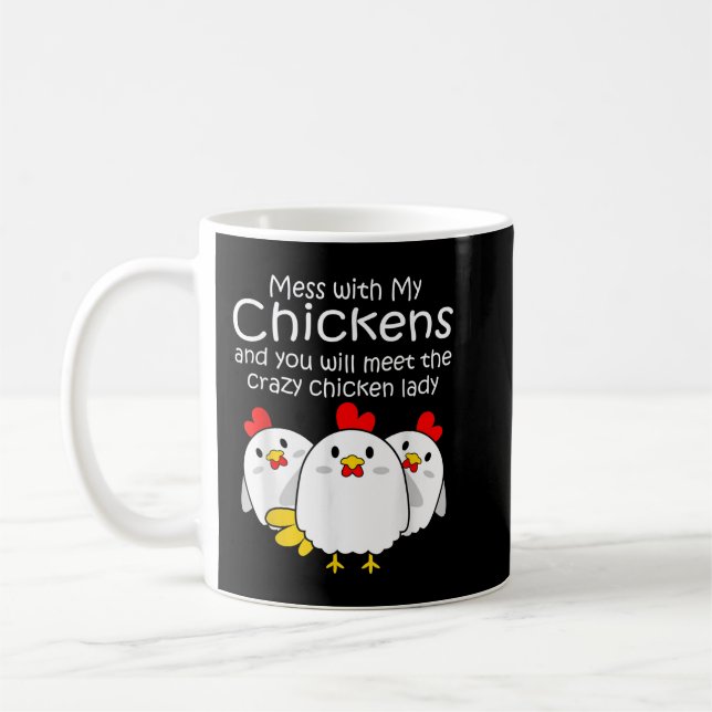 Backyard Crazy Chicken Lady Womens Farmer Gift  Coffee Mug (Left)