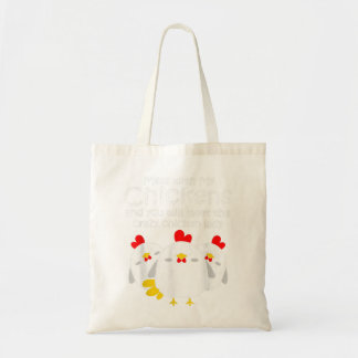Backyard Crazy Chicken Lady Womens Farmer Gift Tote Bag