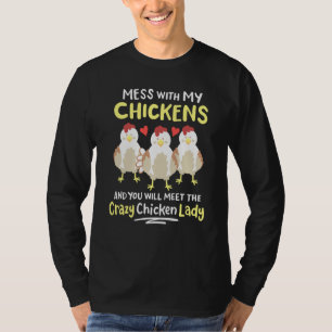 Backyard Crazy Chicken Lady Womens Farmer T-Shirt