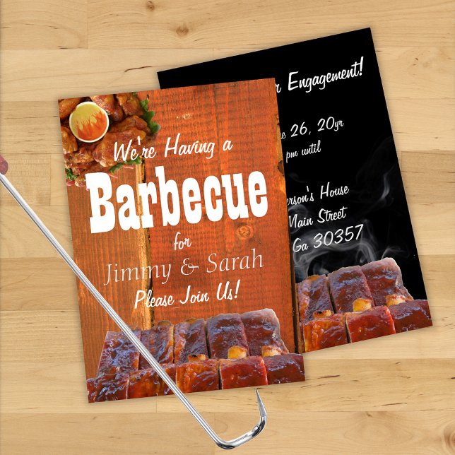 Backyard Engagement BBQ Party Invitation (Creator Uploaded)