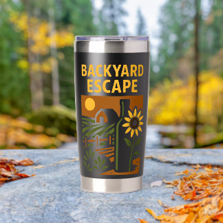 Backyard Escape Gardening Sunflower Farm Insulated Tumbler