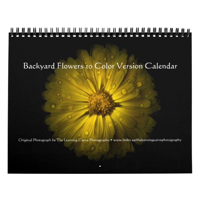 Backyard Flowers 10 Color Version Calendar (Cover)
