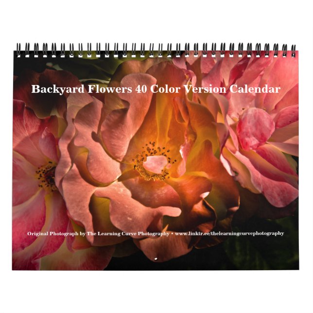 Backyard Flowers 40 Color Version Calendar (Cover)