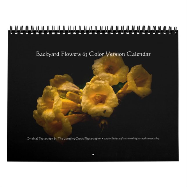 Backyard Flowers 63 Color Version Calendar (Cover)