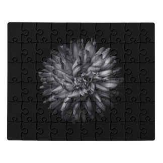 Backyard Flowers In Black And White 20 Jigsaw Puzzle