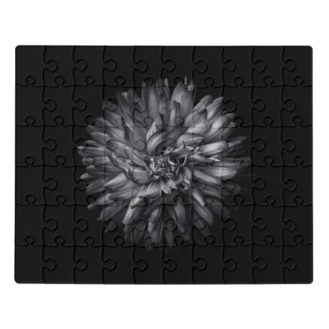 Backyard Flowers In Black And White 20 Jigsaw Puzzle (Puzzle Horizontal)