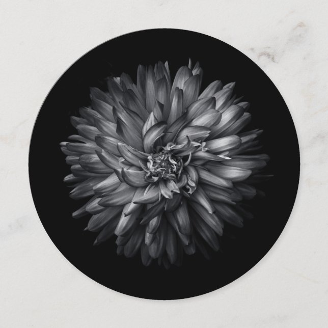 Backyard Flowers In Black And White 20 Menu (Front)