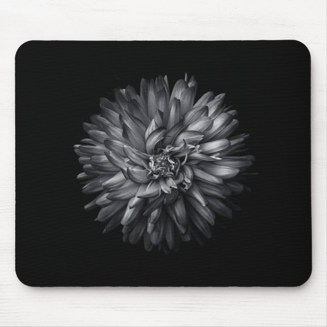 Backyard Flowers In Black And White 20 Mouse Pad (Front)