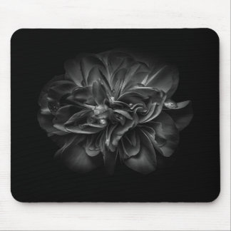Backyard Flowers In Black And White 67 Mouse Pad
