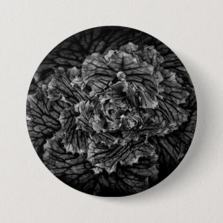 Backyard Flowers In Black And White No 42 Button