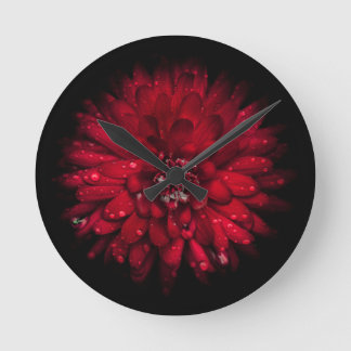 Backyard Flowers No 45 Color Version Round Clock