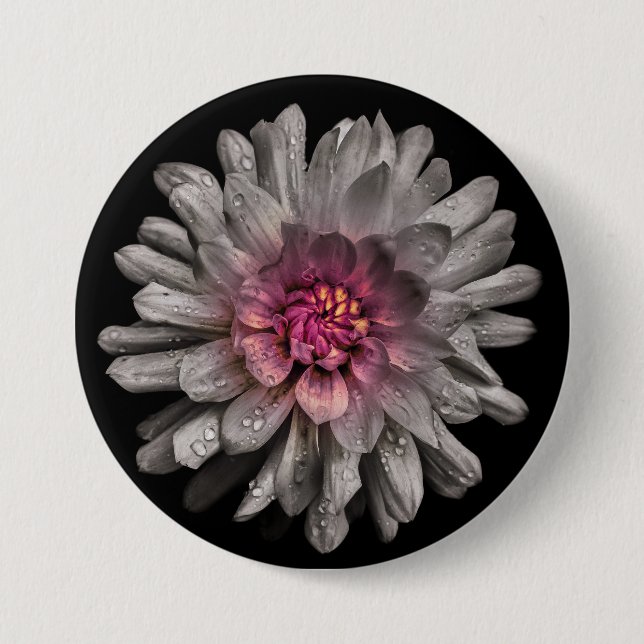 Backyard Flowers No 91 Color Version Button (Front)