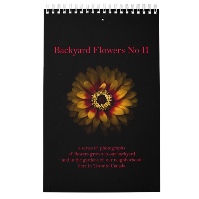 Backyard Flowers No II Calendar (Cover)