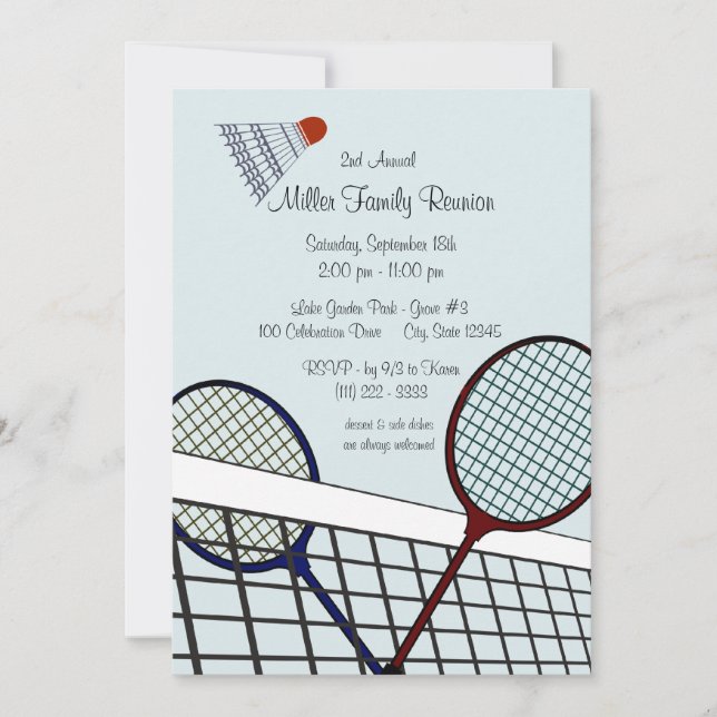 Backyard Games/ Badminton Invitation (Front)