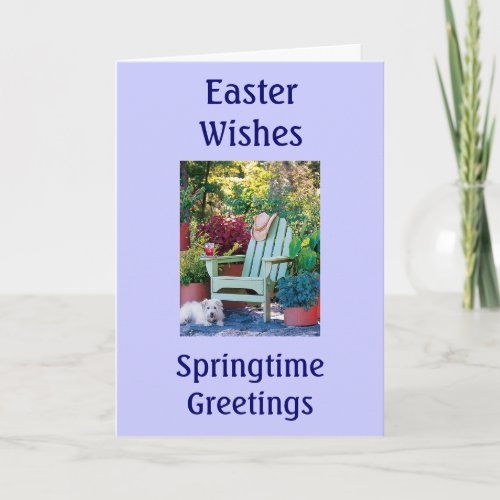 BACKYARD GARDEN EASTER WISHES HOLIDAY CARD