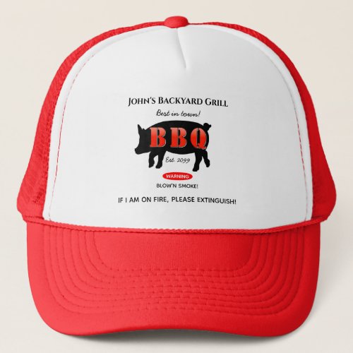 Backyard Grill Master Grilling BBQ Cook Trucker Hat