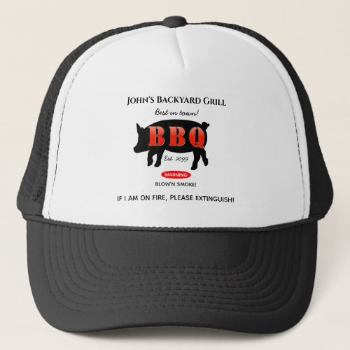 Backyard Grill Master Grilling BBQ Cook Trucker Hat