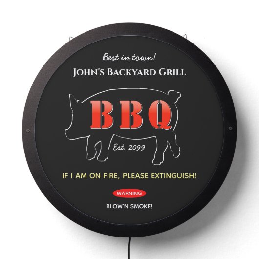 Backyard Grill Master Grilling BBQ LED Sign (Lights Off)