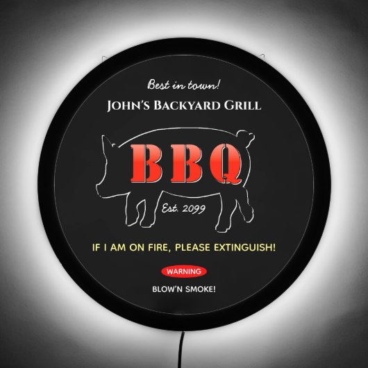 Backyard Grill Master Grilling BBQ LED Sign (Front)