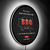 Backyard Grill Master Grilling BBQ LED Sign (Angle)
