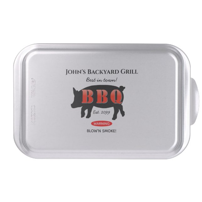 Backyard Grilling BBQ Holder with Lid Cake Pan (Front)