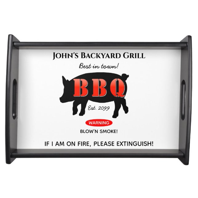 Backyard Grilling BBQ Soda, Beer, Snacks, Serving Tray (Front)