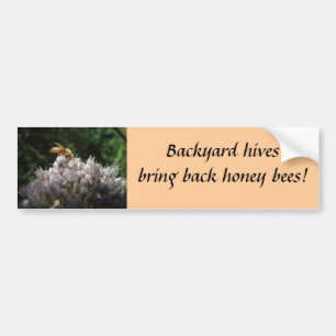 Backyard hives bring back honey bees! bumper sticker