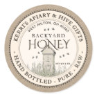 Backyard Hives Honey Label Hand Bottled Raw