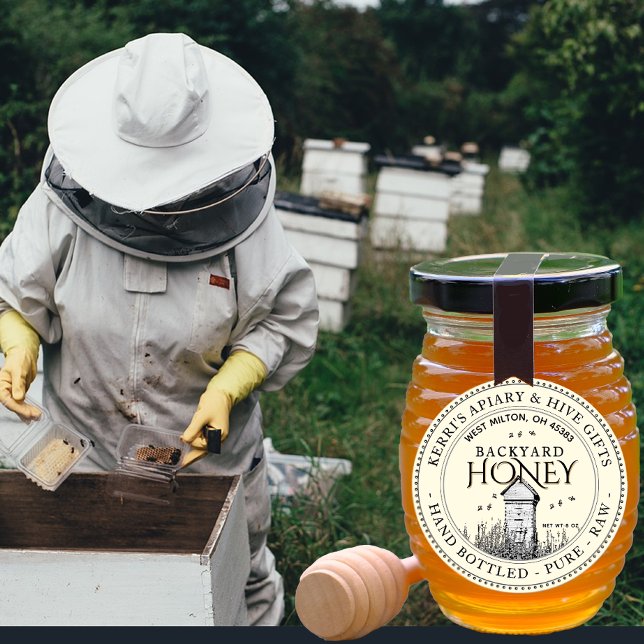 Backyard Hives Honey Label Hand Bottled Raw (Creator Uploaded)
