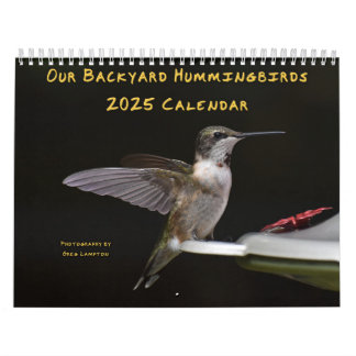 Backyard Hummingbirds 8.5” x 11” Calendar