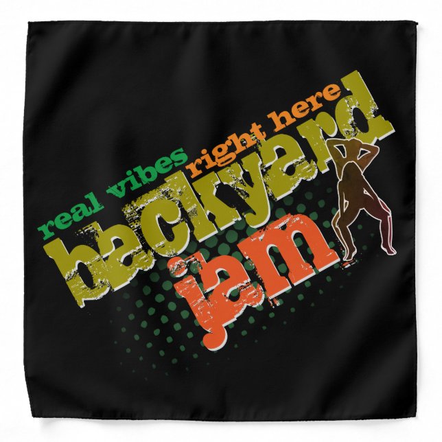 Backyard Jam Caribbean Vibes Bandana (Front)