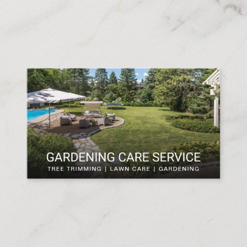 Backyard Landscaping of House Business Card