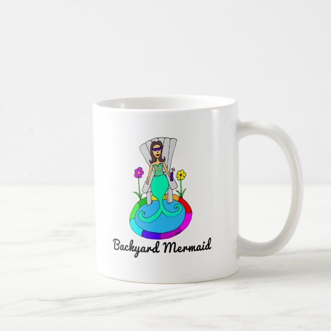 Backyard Mermaid Coffee Mug (Right)
