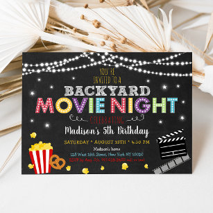 Outdoor Movie Night Invitations
