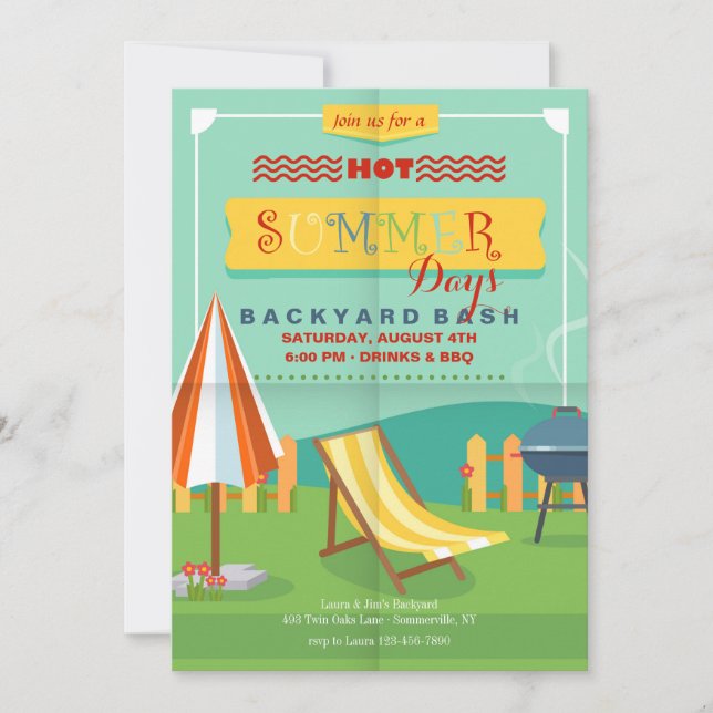 Backyard Oasis Invitation (Front)