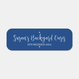 Backyard Oasis Personalized Poolside Pool Metal Sign
