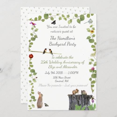 Backyard Party invitations