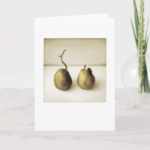 Backyard Pears Photo Painting Blank Greeting Card