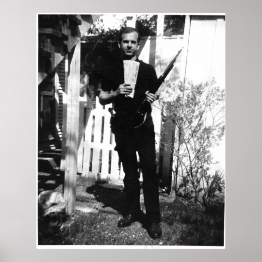 Backyard Photo Of Lee Harvey Oswald In March 1963 Poster Zazzle Com