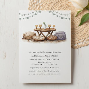 Backyard Picnic Bohemian Boho Bridal Shower Invitation