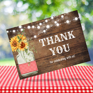 Backyard Picnic Party Thank You Card
