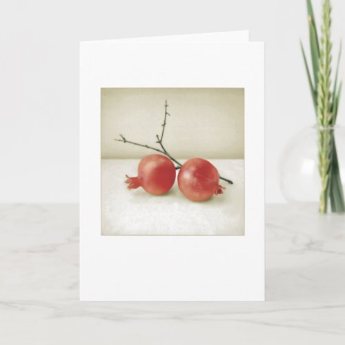 Backyard Pomegranates Still_Life Blank Greeting  Card