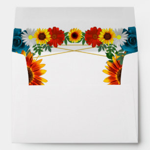 Backyard Summer Floral Geometric Envelope